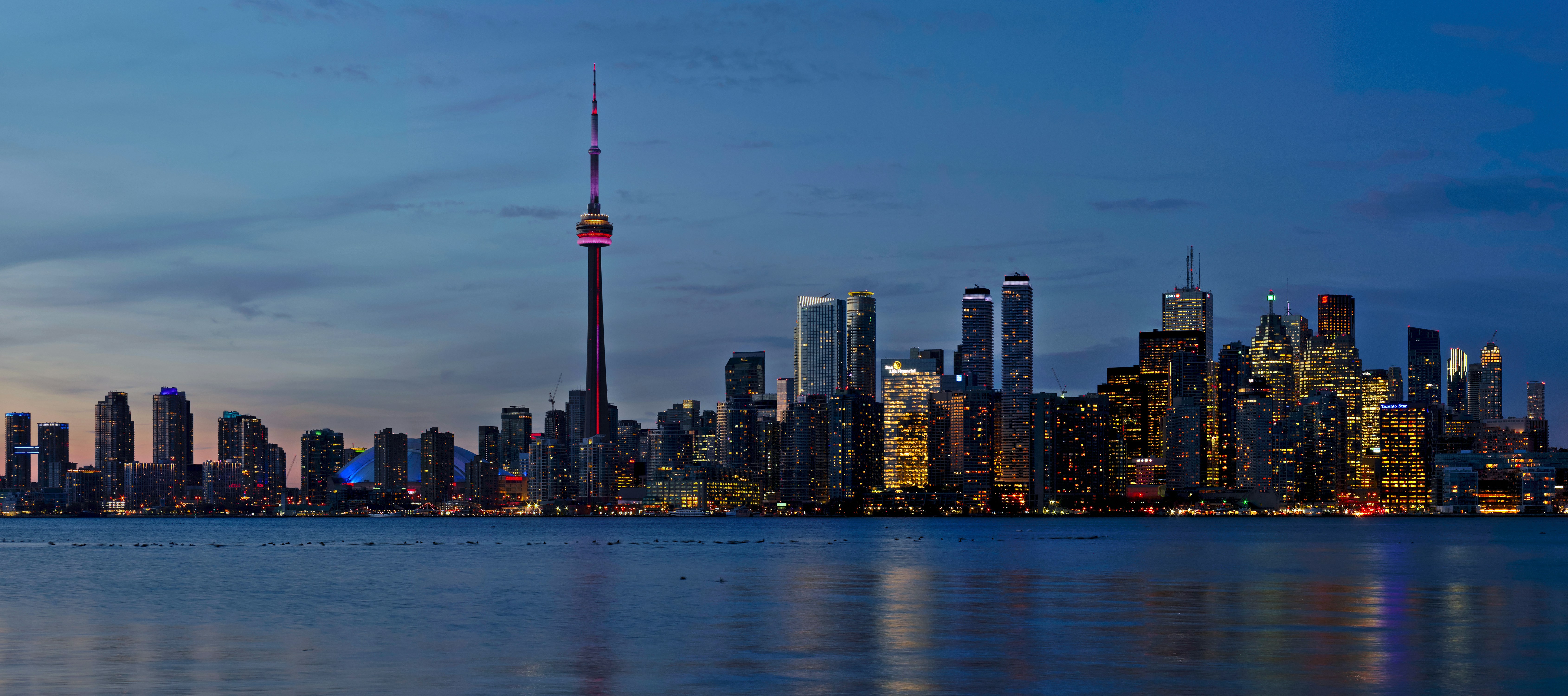 One of the most popular locations to capture Toronto's skyline are the Toronto Islands.